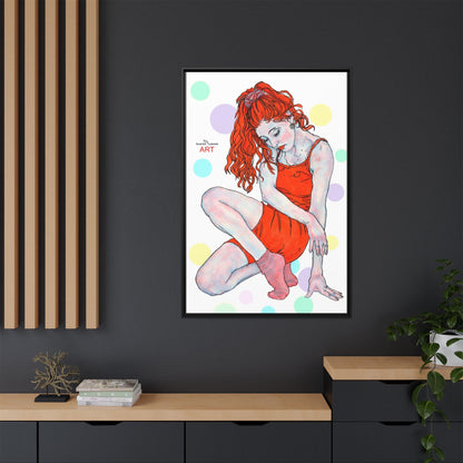 Matte Canvas, Framed (Multi-color) - Motiv:  Julia, Farbkreise, Format groß, H 91,4 bis 152,4 cm
