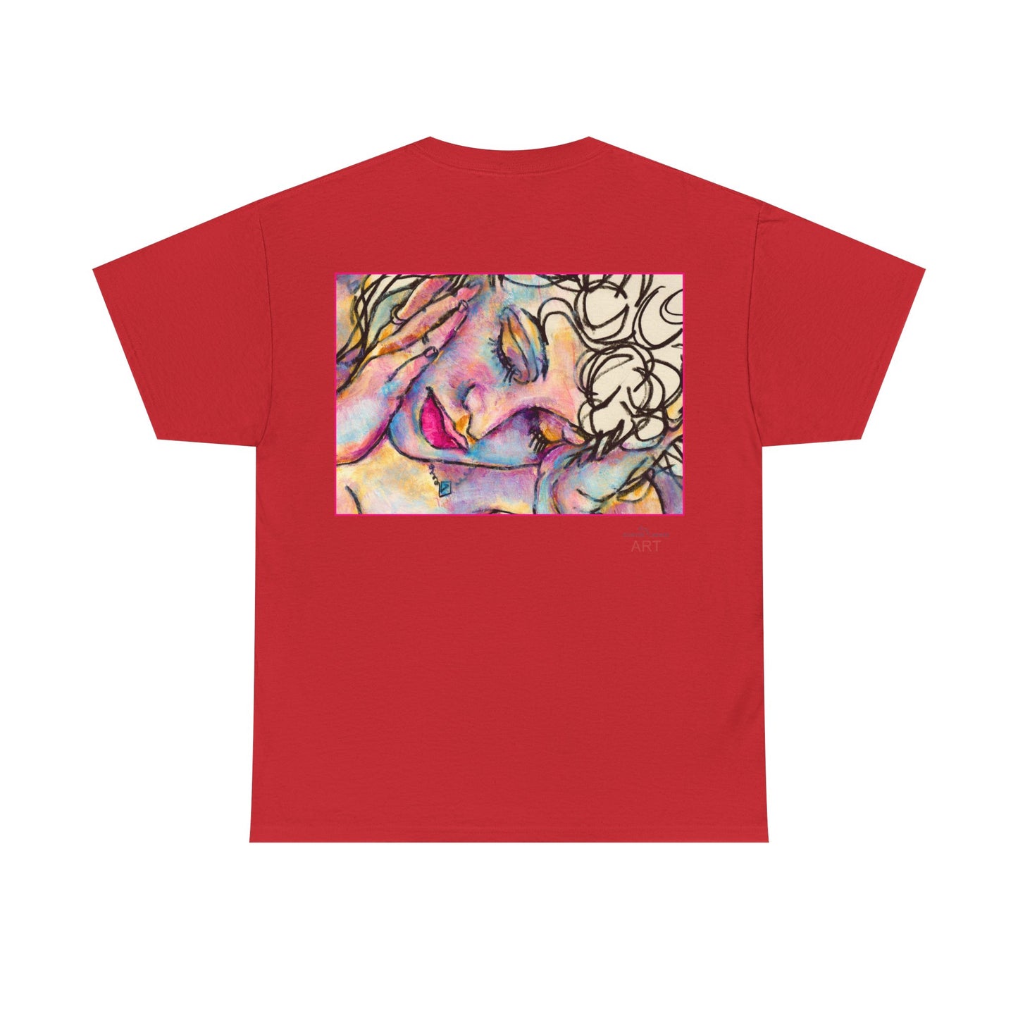 Unisex Heavy Cotton Tee - Motiv:  Motiv: Front Mara, H 9 cm & Rückseite Mara, H 27 cm