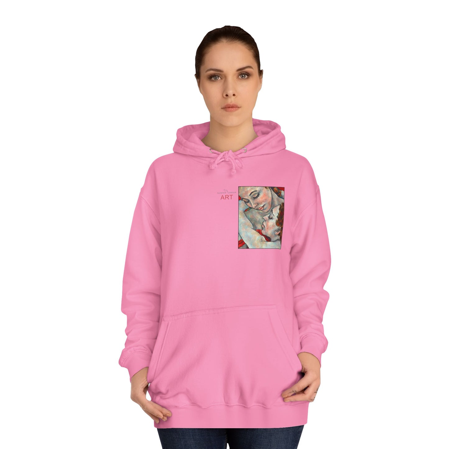 Unisex College Hoodie - Motiv: Front Nähe & Rückseite Nähe (gerahmt)