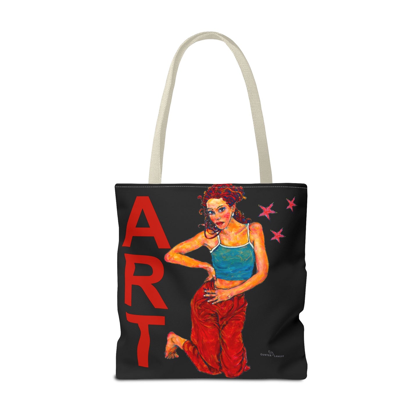 Tote Bag (AOP) - Motiv: Lea, Schwarz