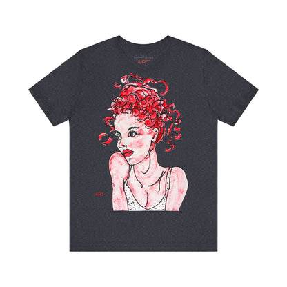 Unisex Jersey Short Sleeve Tee - Motiv: Front Mila, H 49 cm