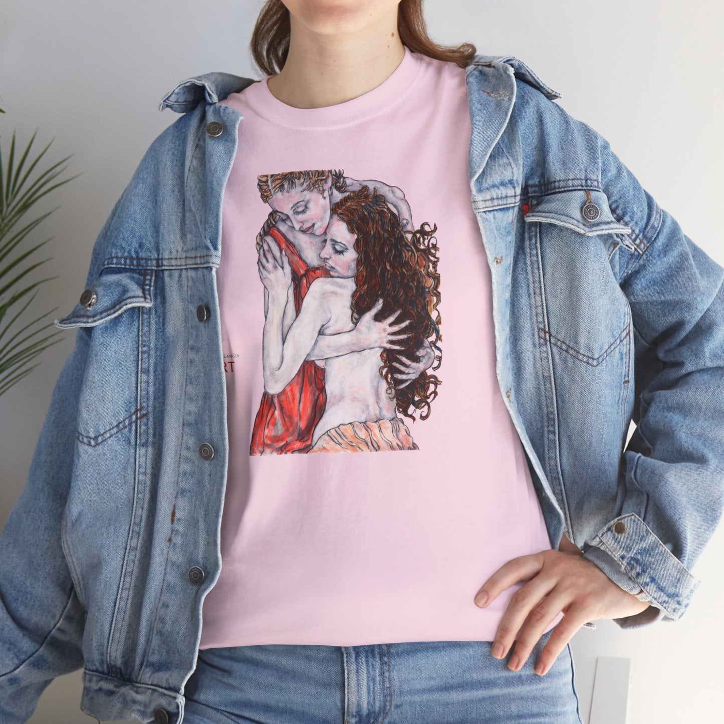 Unisex Heavy Cotton Tee - Mutter und Tochter - Motiv: Front  Bei dir,   H 30 cm