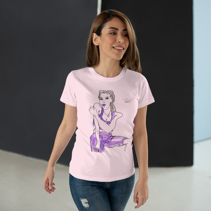 Single Jersey Women's T-shirt - Motiv: Front, Front Carlotta H 34,5 cm