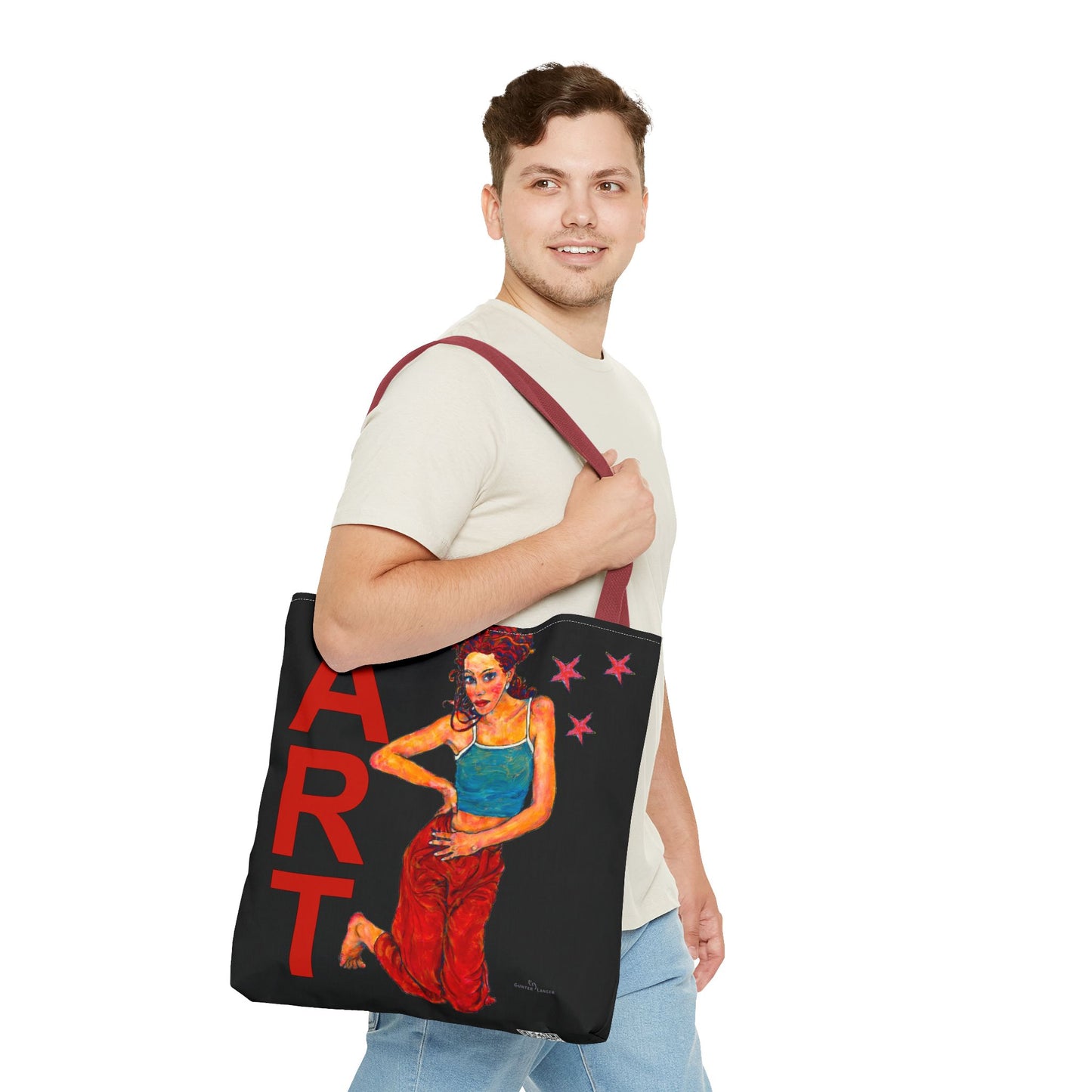 Tote Bag (AOP) - Motiv: Lea, Schwarz