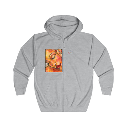 Unisex Full Zip Hoodie - Motiv: Front Eleni (Ausschnitt) & Rückseite Eleni