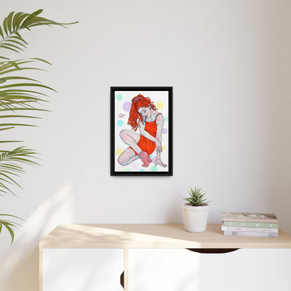 Matte Canvas, Framed (Multi-color) - Motiv:  Julia, Farbkreise, Format klein H 30,5 bis 76,2 cm