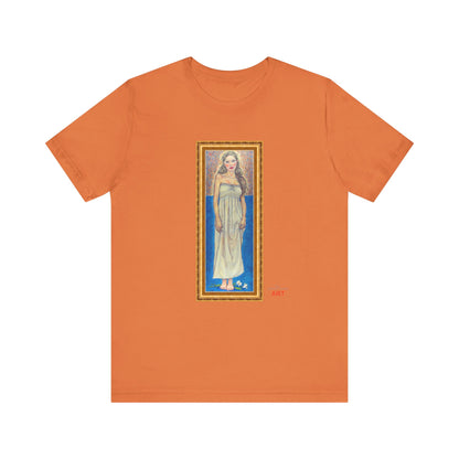 Unisex Jersey Short Sleeve Tee - Motiv: Front Marie, H 35,5 cm Goldrahmen