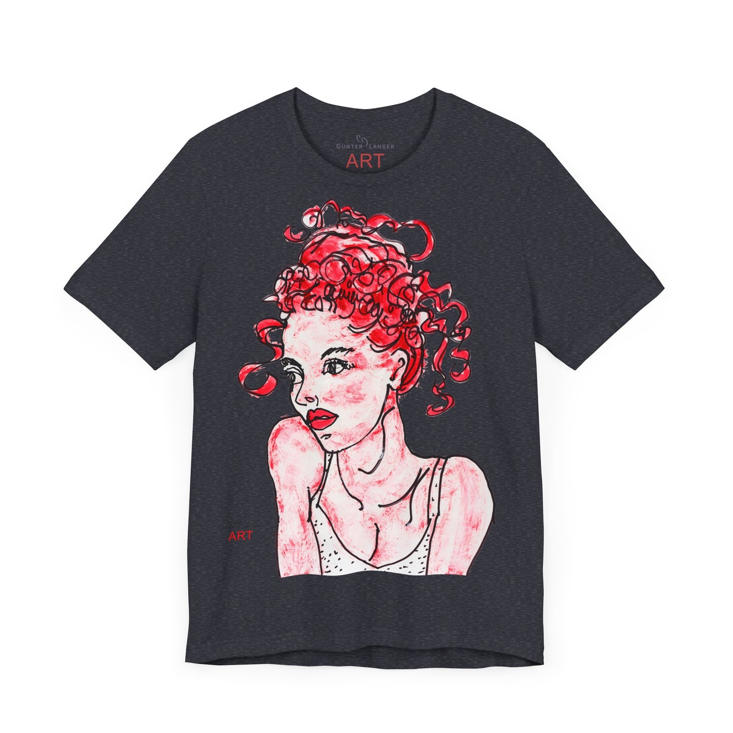 Unisex Jersey Short Sleeve Tee - Motiv: Front Mila, H 49 cm