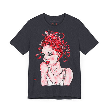 Unisex Jersey Short Sleeve Tee - Motiv: Front Mila, H 49 cm