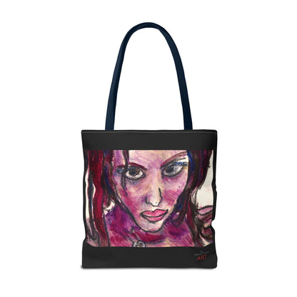 Tote Bag (AOP) - Motiv: Front Lola & Rückseite Lola, Schwarz