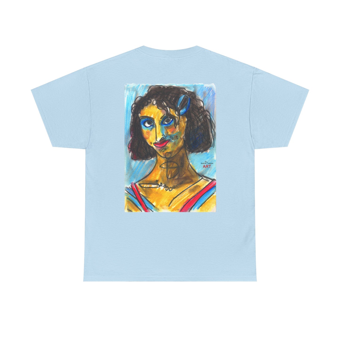 Unisex Heavy Cotton Tee - Motiv Augen & Frechdax, Neck Label