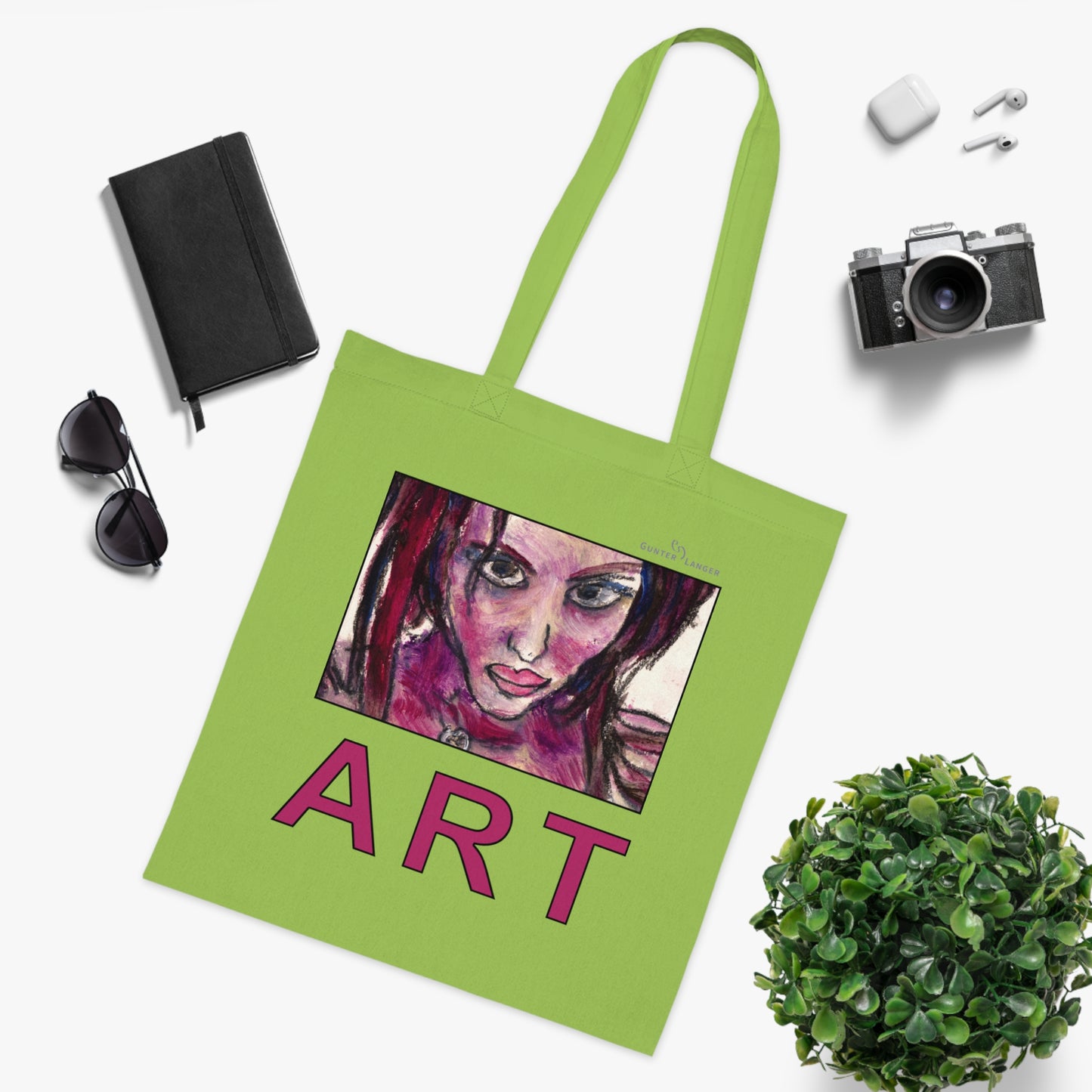 Cotton Tote - Motiv: Lola ART, einseitig bedruckt, H 17,5 cm