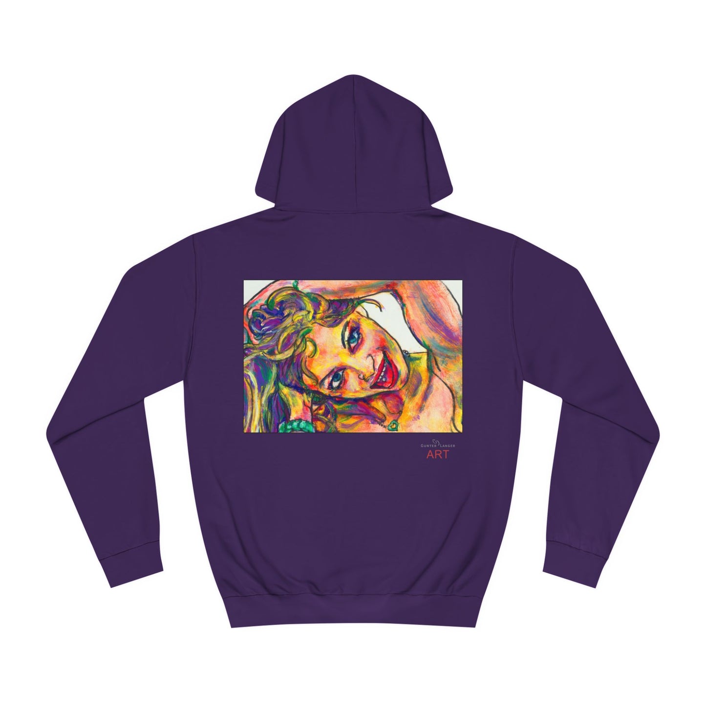 Unisex College Hoodie - Motiv: Frontseite Emma, H24 cm & Rückseite Emma, H28 cm