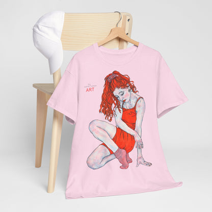 Unisex Heavy Cotton Tee - Motiv: Front Julia,  H 47 cm