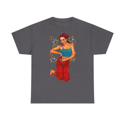 Unisex Heavy Cotton Tee - Motiv: Motiv Lea, Ranken, 49cm, Neck Label