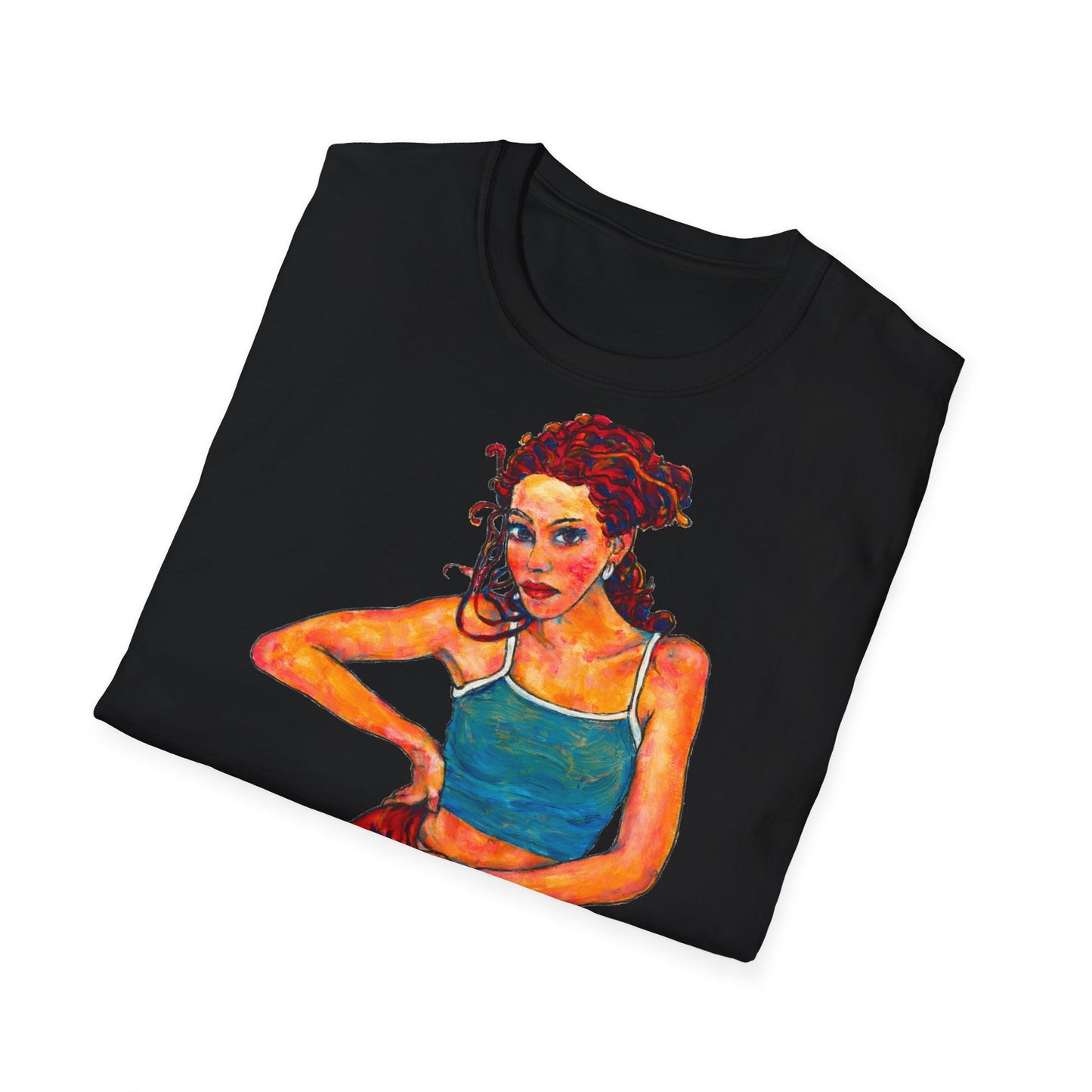 Unisex Softstyle T-Shirt - Motiv: Front Lea, H 49 cm