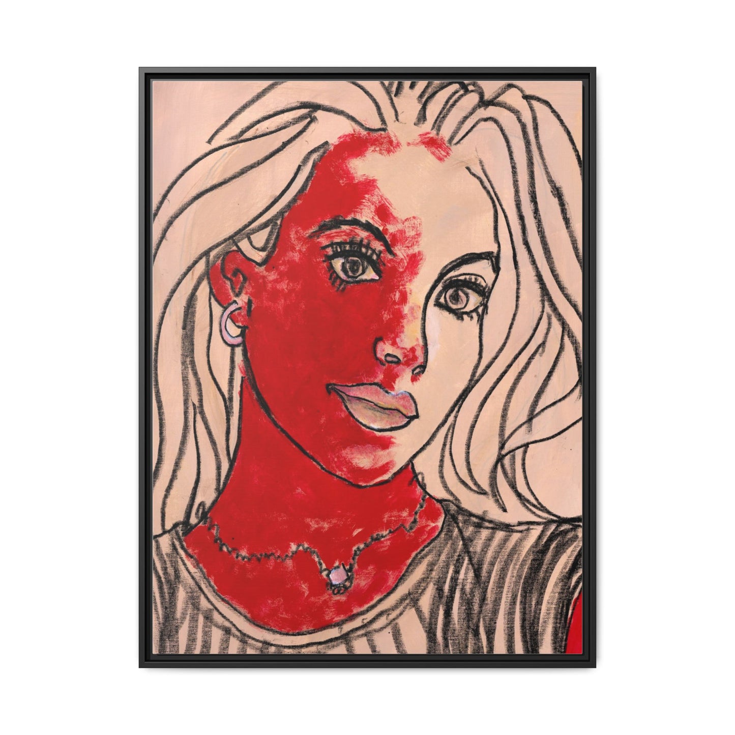 Matte Canvas, Framed (Multi-color) - Motiv: Christina, H 91,4 cm bis 152,4 cm