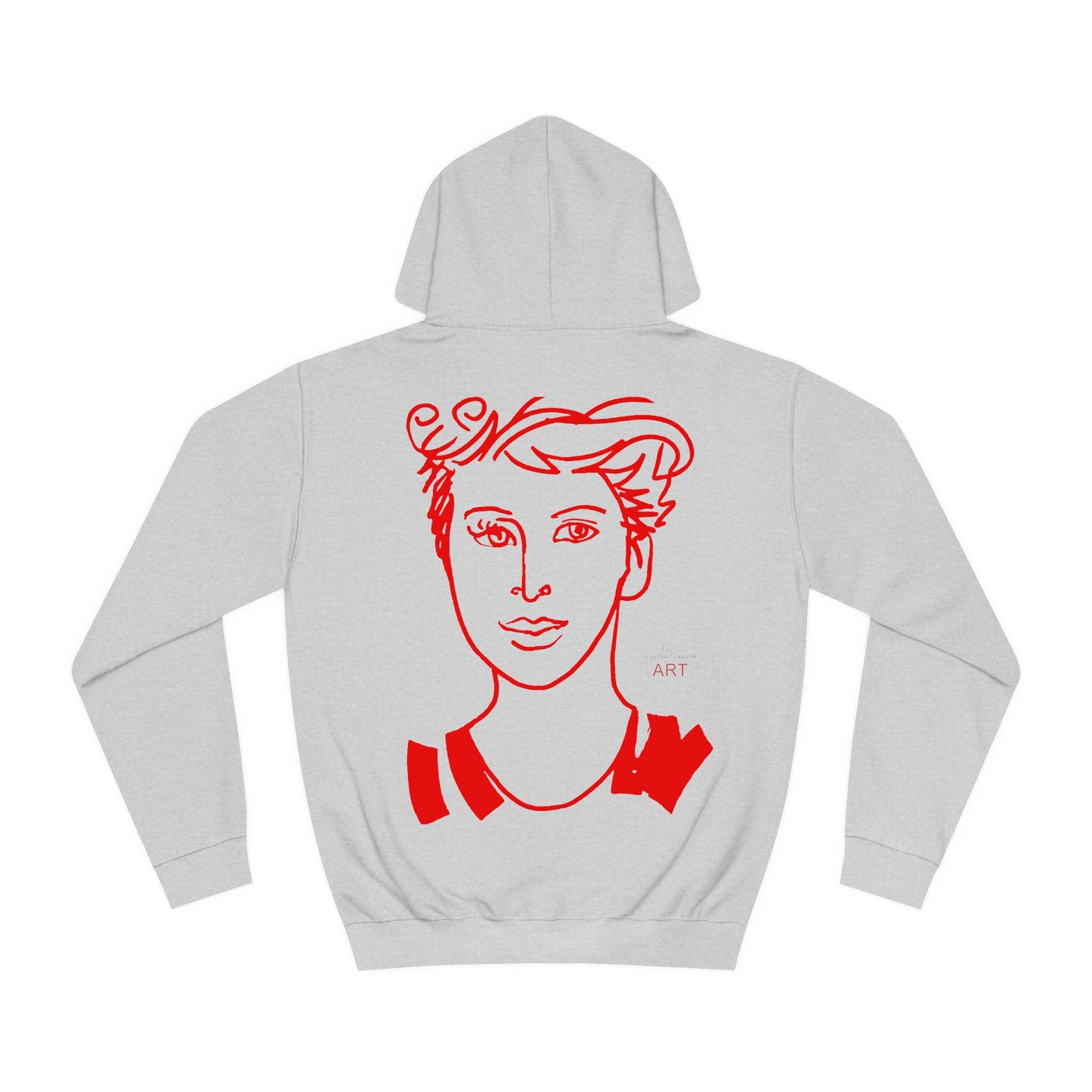 Unisex College Hoodie - Motiv: Front Logo & Rückseite Lars rot