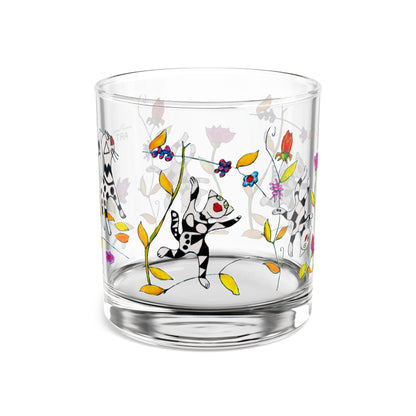 Rocks Glass, 10oz - Motiv: 5 Katzen