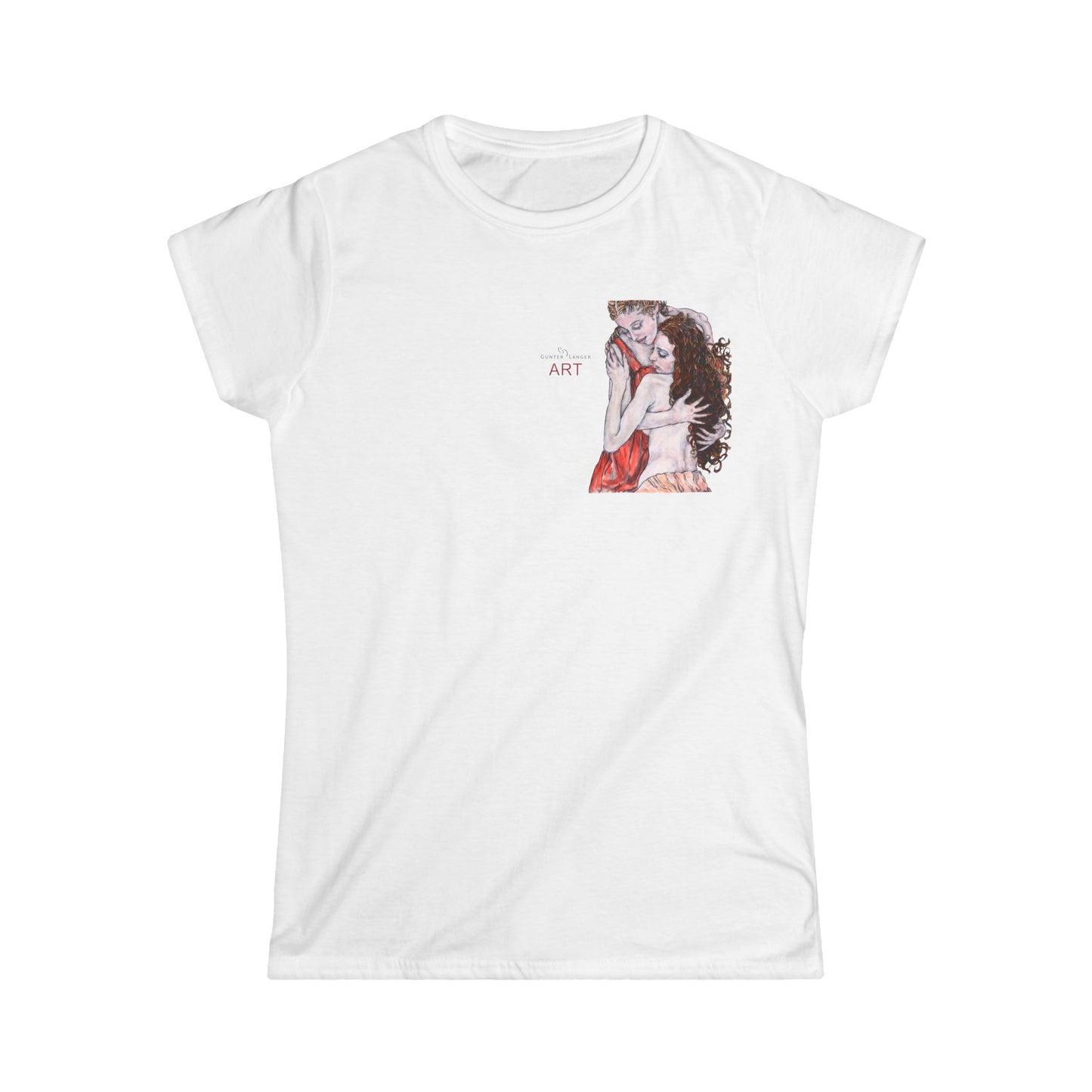 Women's Softstyle Tee - Motiv: Front Bei dir, (klein) H 15.5 cm