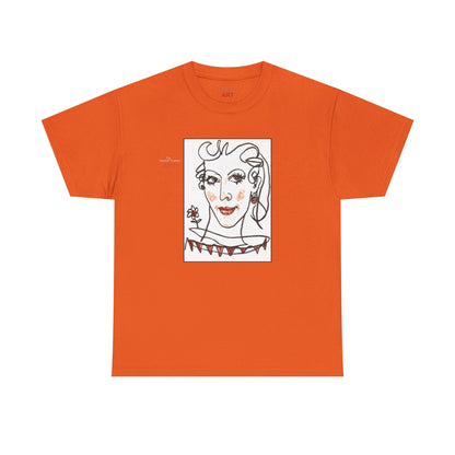 Unisex Heavy Cotton Tee - Motiv:  Front Lina, Neck Label