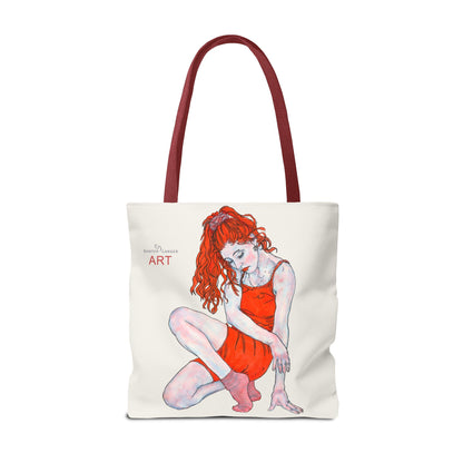 Tote Bag (AOP) - Motiv: Front Julia & Rückseite Julia 41,44cm Beige