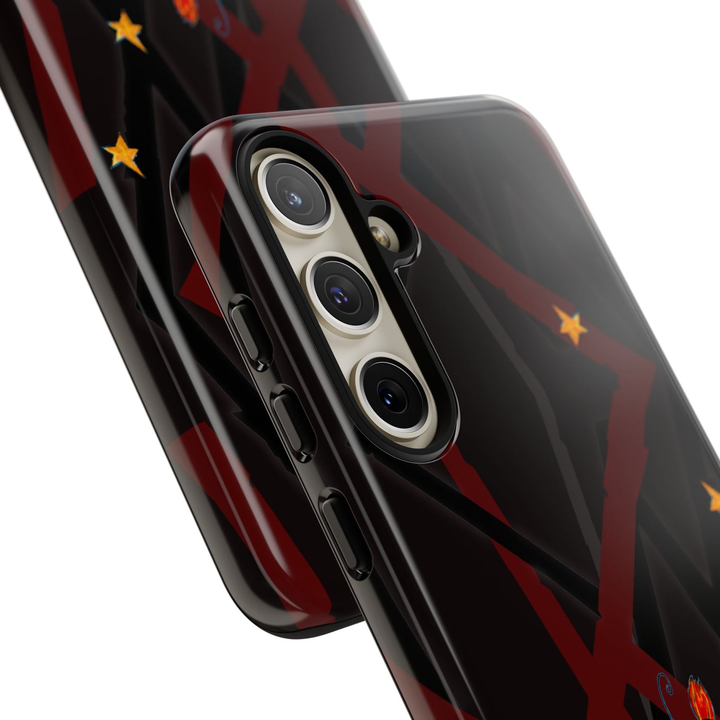 Tough Cases - Google Pixel - Samsung Galaxy - Motiv: Katze schwebt und Ranken, H 5,26 cm, Mikado3