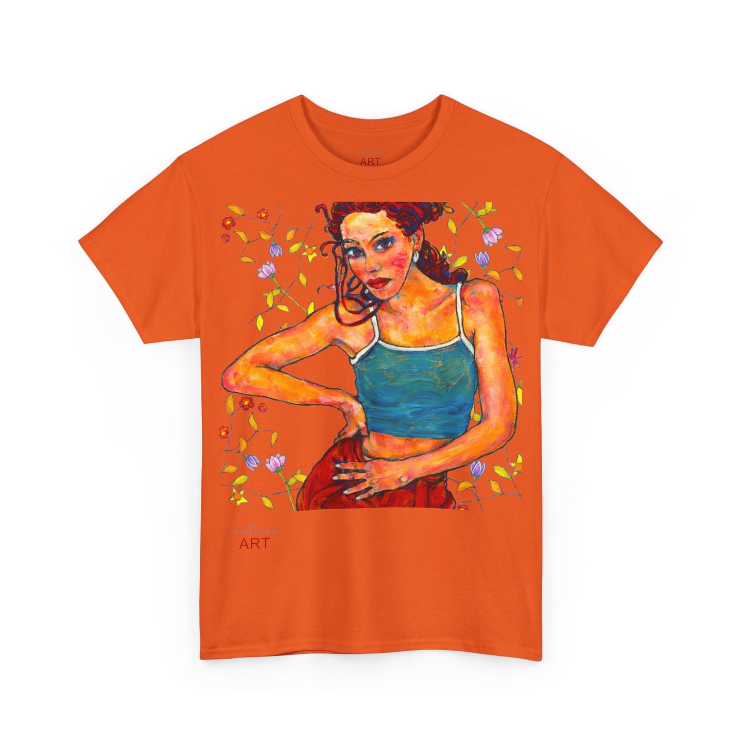 Unisex Heavy Cotton Tee - Motiv: Lea A02, Ranken, 40,45 cm, Neck Label