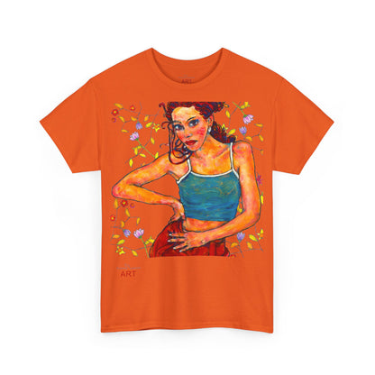 Unisex Heavy Cotton Tee - Motiv: Lea A02, Ranken, 40,45 cm, Neck Label