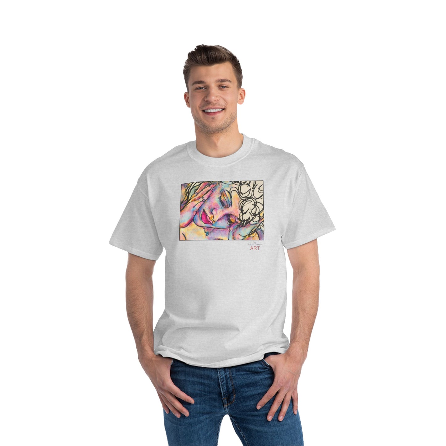 Beefy-T®  Short-Sleeve T-Shirt - Motiv: Front Mara, H 20 cm & Rückseite Mara, H 26 cm