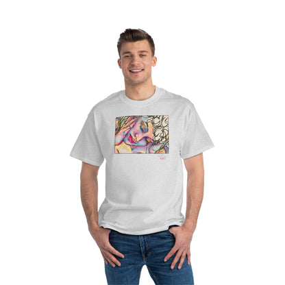 Beefy-T®  Short-Sleeve T-Shirt - Motiv: Front Mara, H 20 cm & Rückseite Mara, H 26 cm