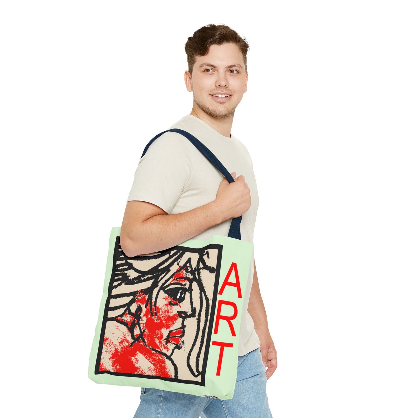 Tote Bag (AOP) - Motiv:  Front Ria & Rückseite Ria Grün