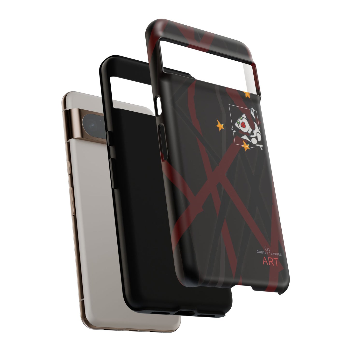 Tough Cases - Google Pixel - Samsung Galaxy - Motiv:  "Miau" klein H 8 cm, Sternenhimmel, Mikado3