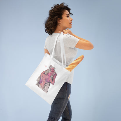 Tote Bag - Mutter und Tochter - Motiv "Zuflucht, Einseitig bedruckt, H 30,5 cm