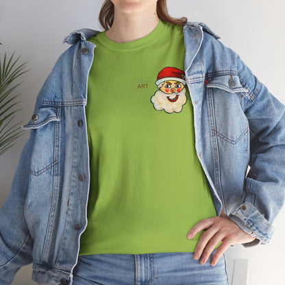 Unisex Heavy Cotton Tee - Motiv: Weihnachtsmann, H 13 cm