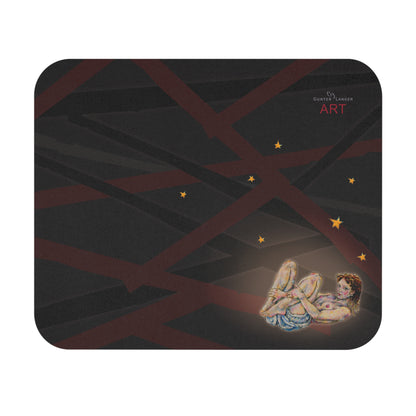 Mouse Pad (Rectangle) - Motiv: Goldener Stern, Mikado 2