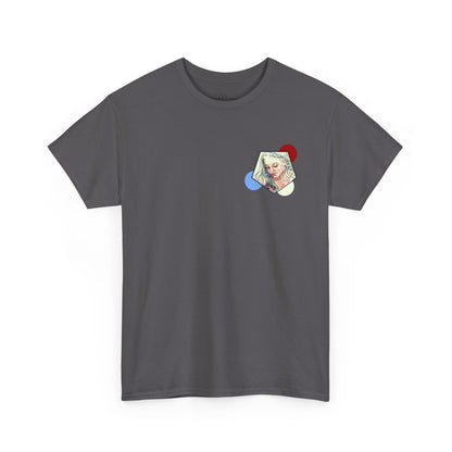 Unisex Heavy Cotton Tee - Motiv: Front Clivia, Neck Label