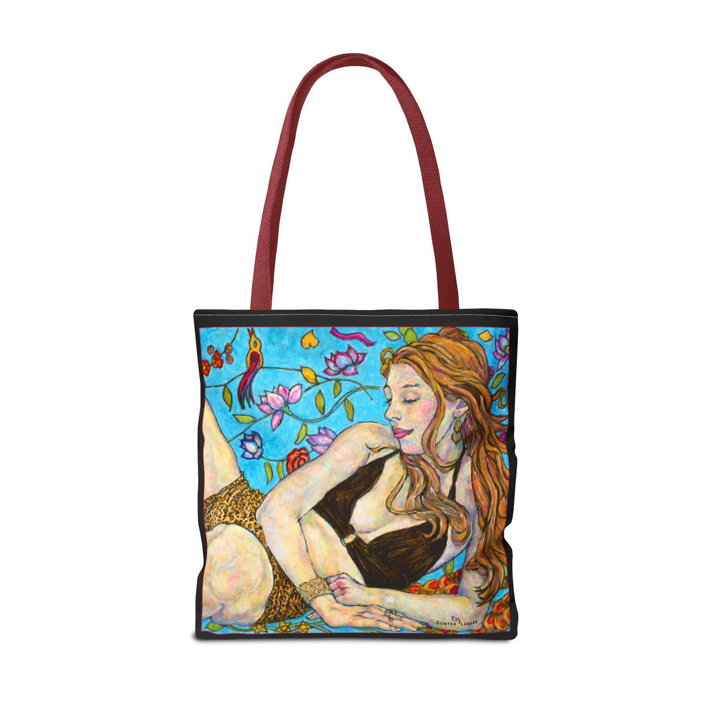 Tote Bag (AOP) - Motiv: Alva & Ida, Schwarz