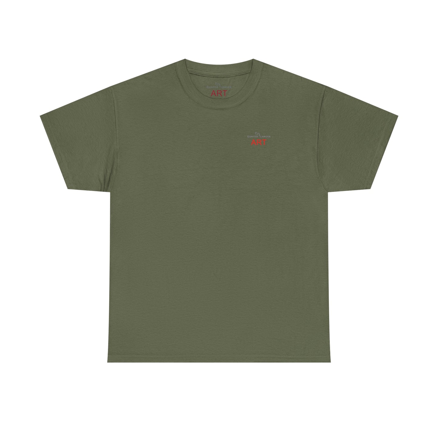 Unisex Heavy Cotton Tee - Motiv: Front Logo & Rückseite Lina, Neck Label
