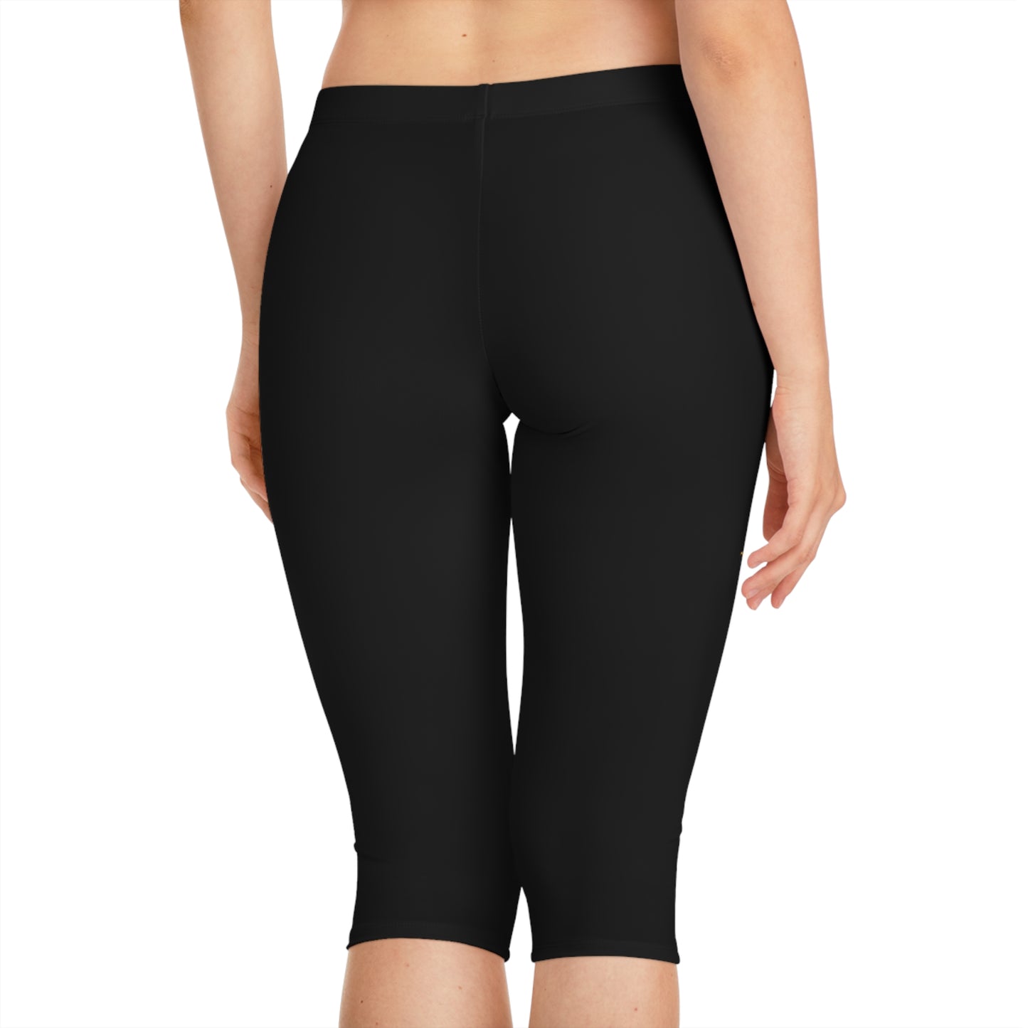 Women's Capri Leggings (AOP) -  Motiv: Antonietta, schwarz, 1