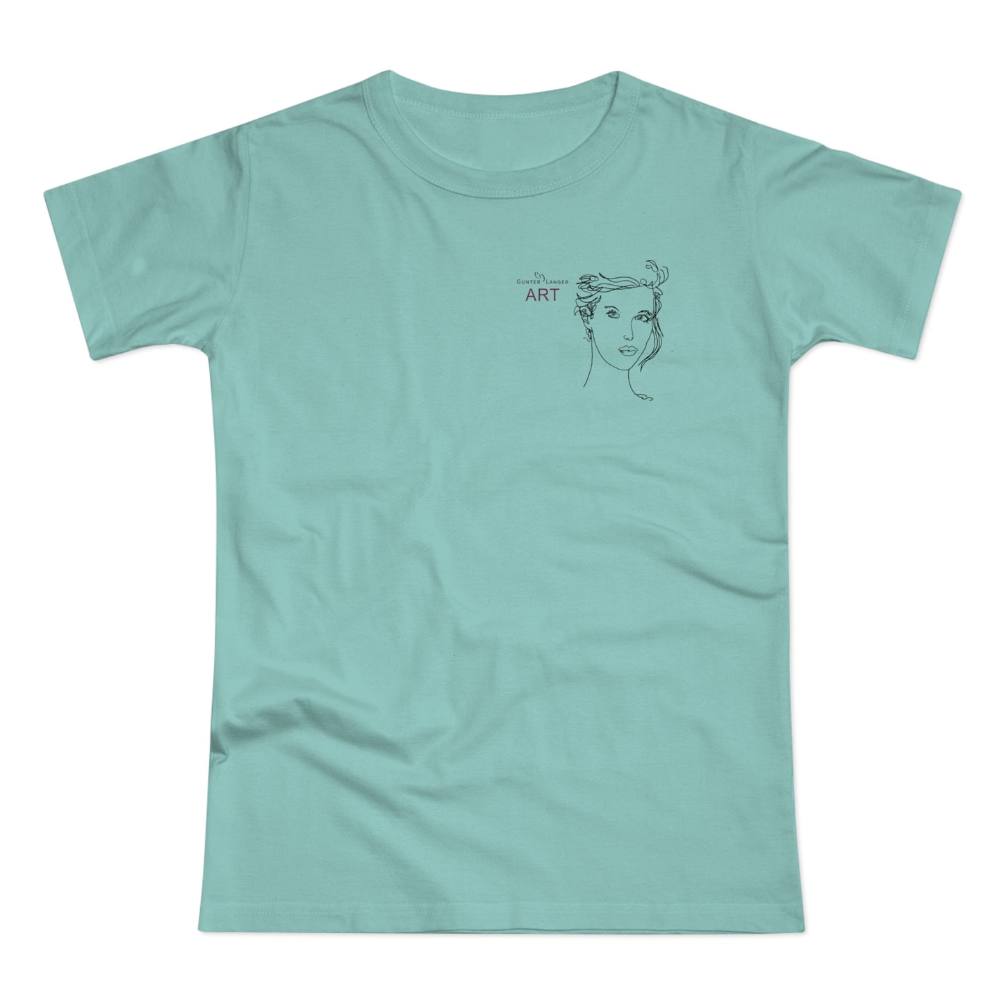 Single Jersey Women's T-shirt - hell - Motiv: Helena, H 11,5 cm