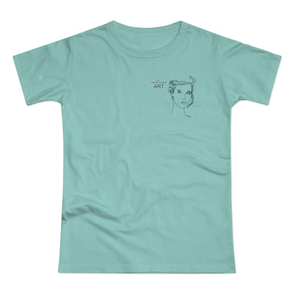 Single Jersey Women's T-shirt - hell - Motiv: Helena, H 11,5 cm