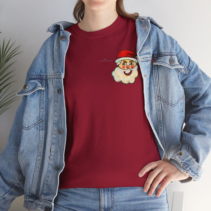 Unisex Heavy Cotton Tee - Motiv: Weihnachtsmann, H 13 cm