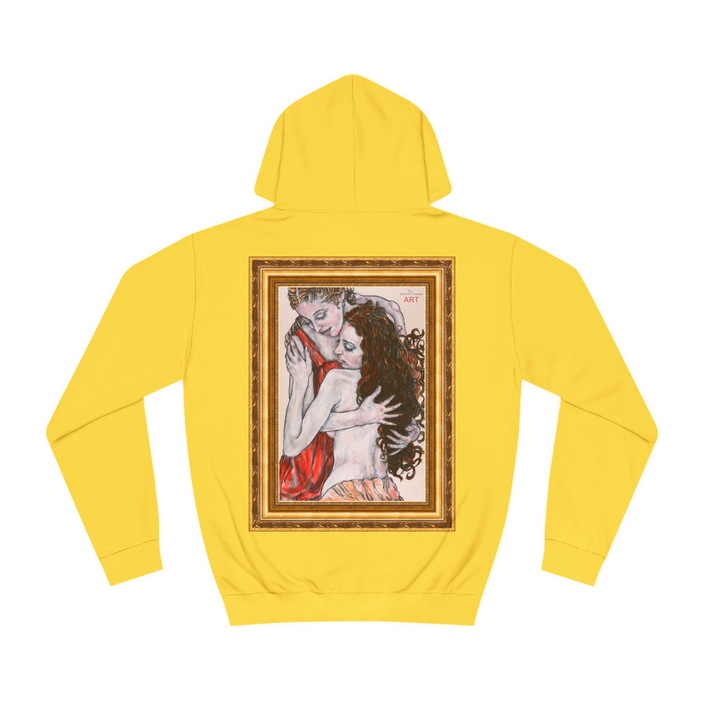 Unisex College Hoodie - Motiv: Front Bei dir & Rückseite Bei dir (gerahmt)