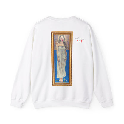 Unisex Heavy Blend™ Crewneck Sweatshirt - Motiv:  Front Marie (halb, gerahmt) & Rückseite Marie (gerahmt)