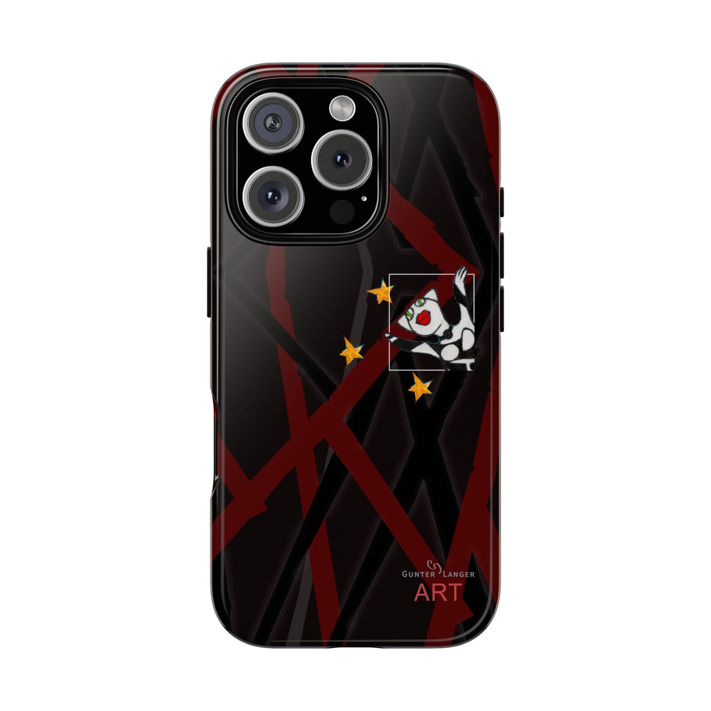 Tough Cases - iPhone - Motiv:  "Miau" klein H 8 cm, Sternenhimmel, Mikado3