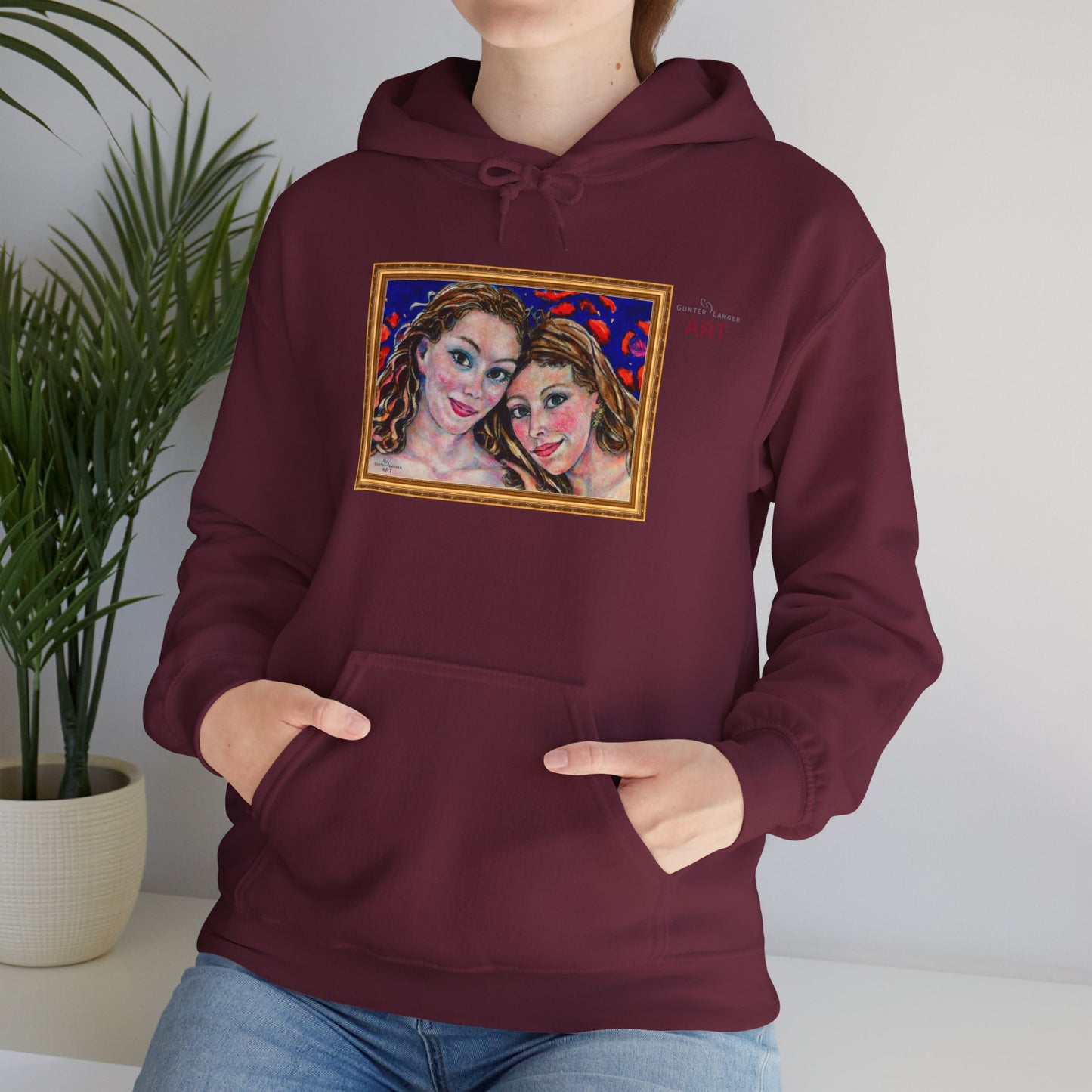 Unisex Heavy Blend™ Hooded Sweatshirt - Motiv: Front "Freundinnen" H 17,5 cm