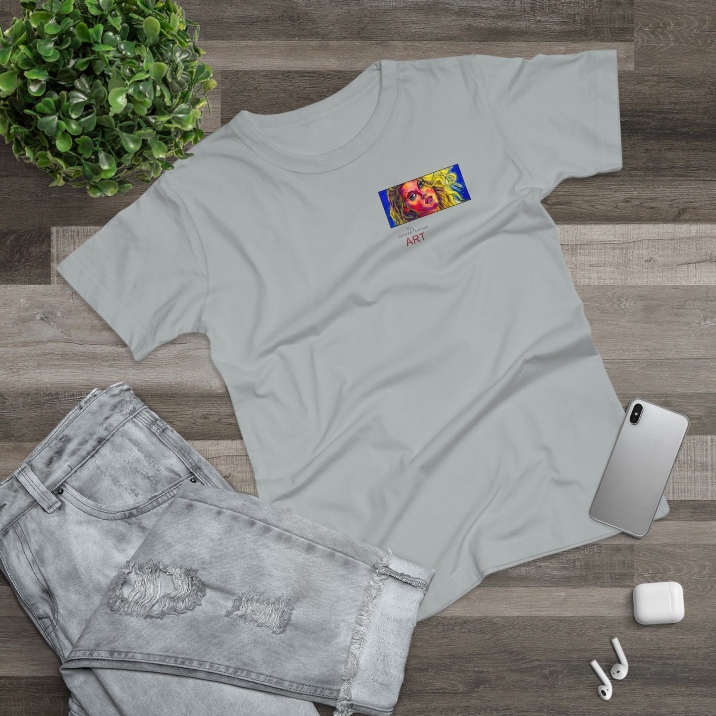 Single Jersey Women's T-shirt - hell - Motiv: Mascha, H 5 cm