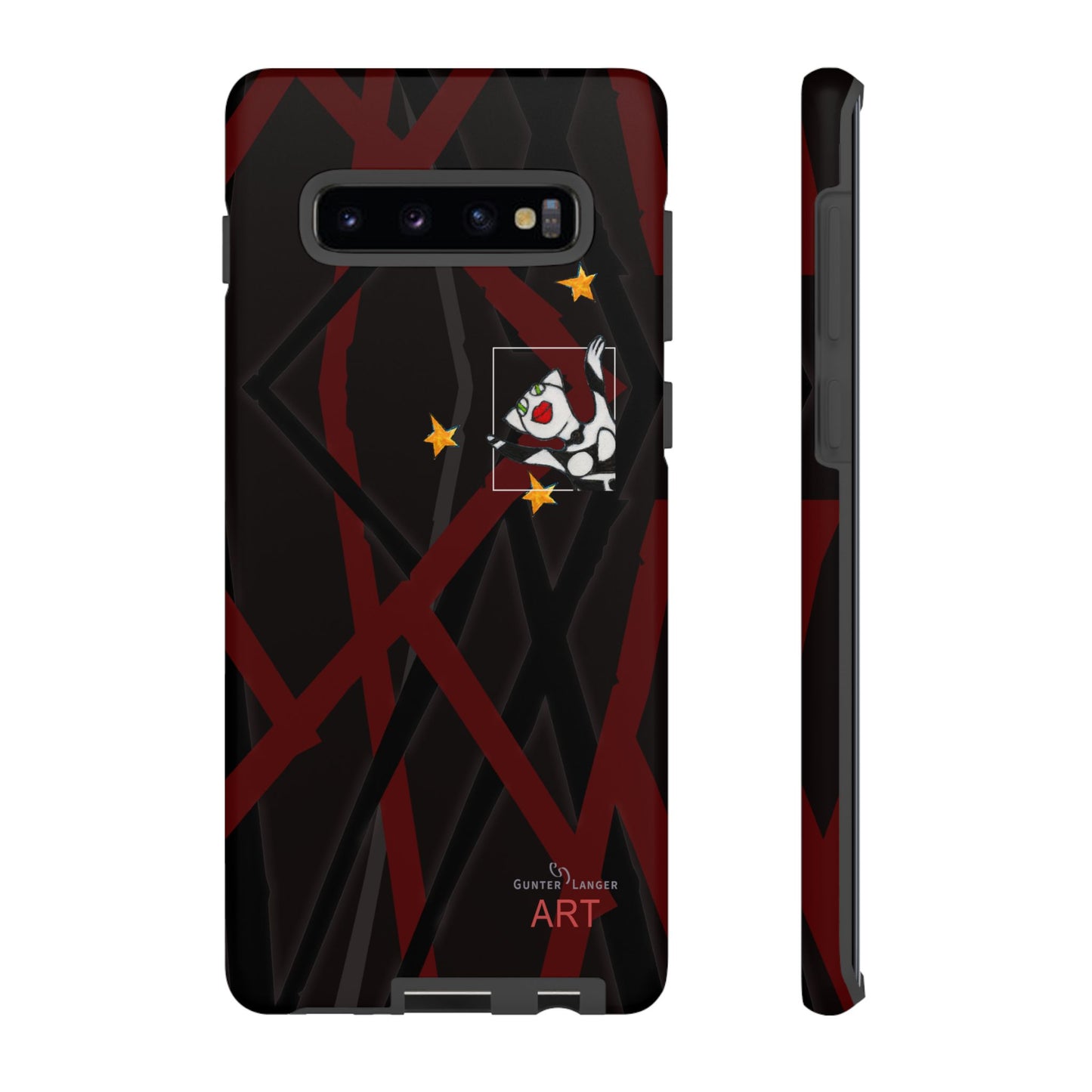 Tough Cases - Google Pixel - Samsung Galaxy - Motiv:  "Miau" klein H 8 cm, Sternenhimmel, Mikado3