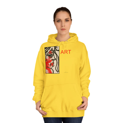 Unisex College Hoodie - Motiv: Front Ria (Ausschnitt) & Rückseite Ria,  H48,5 cm